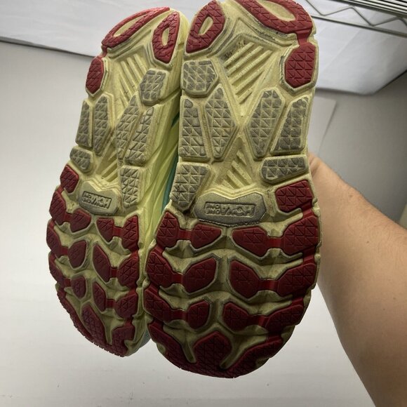 Hoka One One Women's Clifton 7 1110509 Light Green Yellow Sneaker Shoes Size 7.5 - Picture 6 of 11